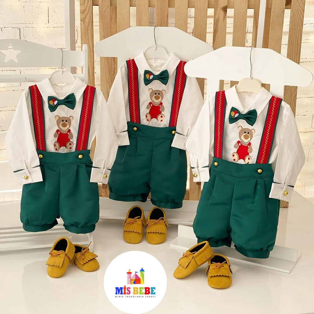 Baby Boy Clothes Summer Cotton Formal Romper Gentleman Tie Outfit Newborn One-Piece Clothing Handsome Button Jumpsuit Party Suit