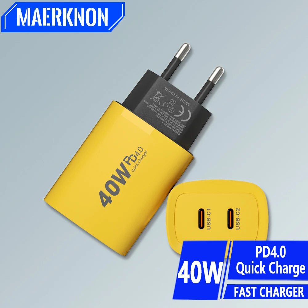 

40W PD USB C Charger Fast Charging Phone Charger Adapter For iPhone 14 Pro Xiaomi Samsung Wall Charger Type C Quick Charge Plug