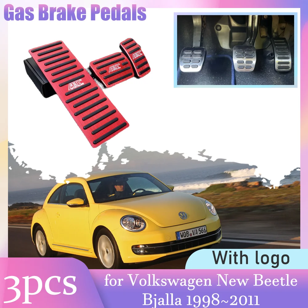 

Автомобильные педали газового тормоза для Volkswagen VW New Beetle B Bland 1998 ~ 2011 Нескользящая крышка педали сцепления из алюминиевого сплава, аксессуары