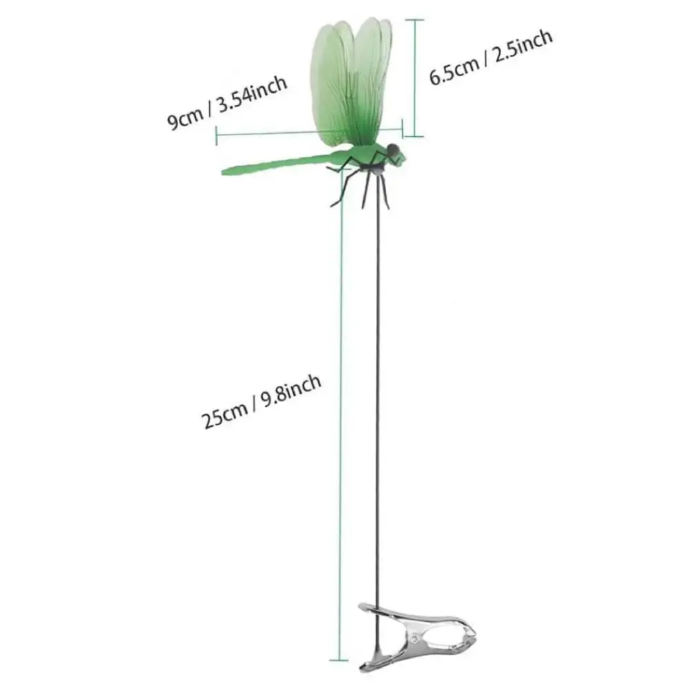 New Dragon Fly Clips, 3D Artificial Dragonfly Hat Clip, Dragonfly Garden Decor (10pcs)