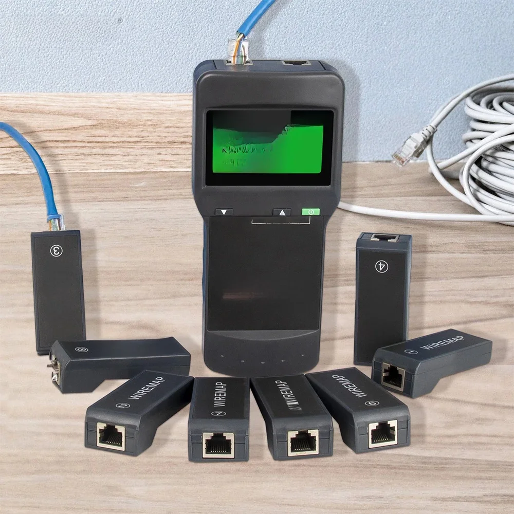 NOYAFA NF-8108M Digitaler LAN-Kabeltester RJ45 Netzwerkmessgerät 5E 6E Koaxialkabel-Tracker-Tool zur Messung der Netzwerkkabellänge