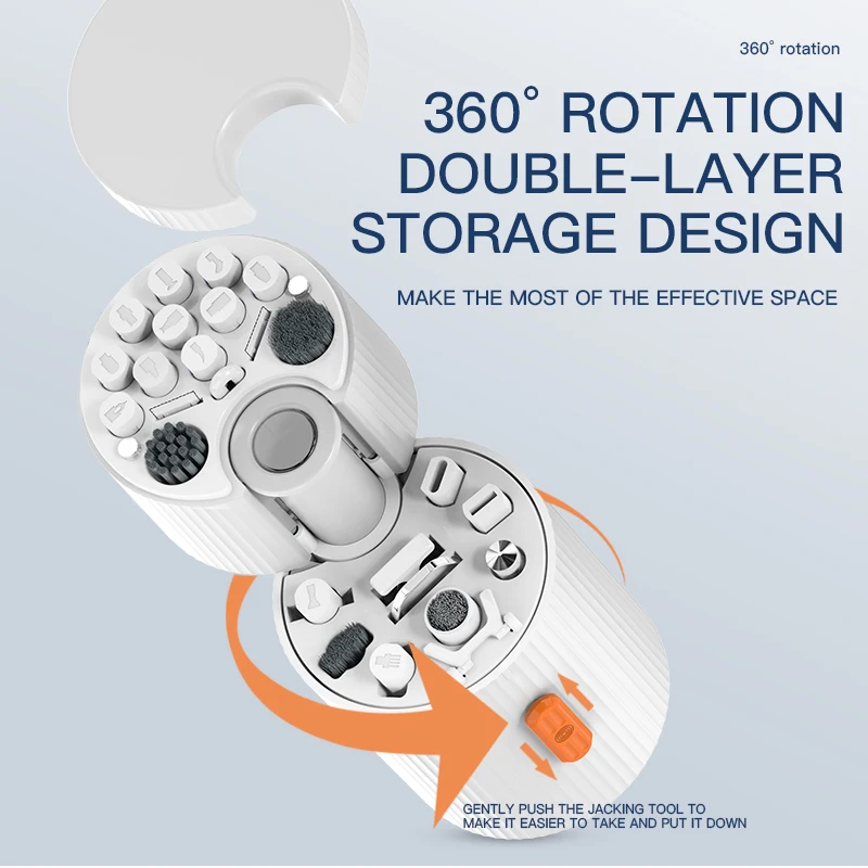 33 in 1 Alat Pembersih untuk Ponsel, Kamera, Keyboard, Multifungsi, Lapisan Ganda, Putar, Badan Utama