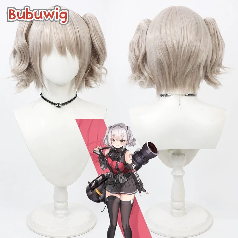 Bubuwig Synthetic Hair Belorta Cosplay Wigs Game Nikke The Goddess of Victory Belorta 30cm ShortWavy Ponytail Wig Heat Resistant