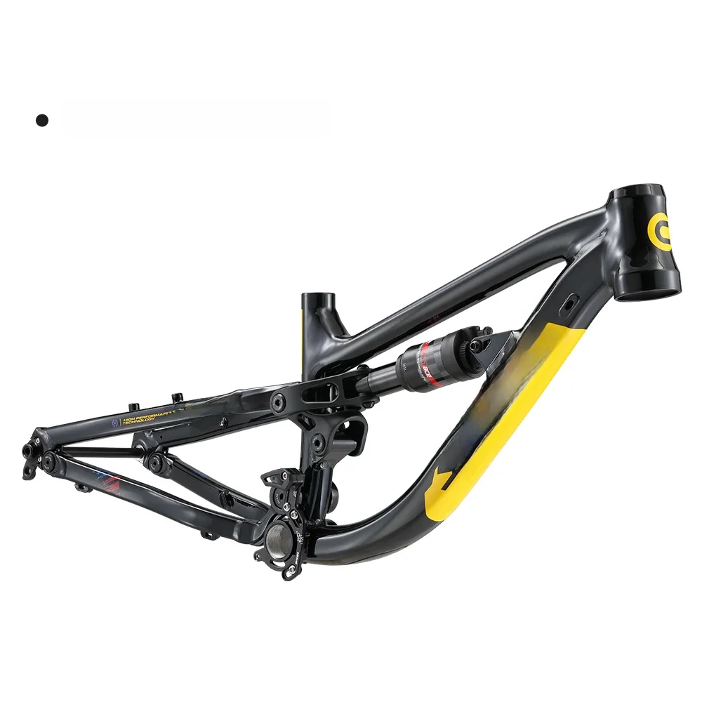 AliExpress NONE Aluminum Alloy 6069 Full Suspension Bicycle Frame with DNM Rear Shock  For Child AM DH MTB Soft Tail Bikes