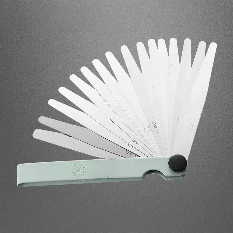 Jauge d'épaisseur à 17 lames, remplissage d'écart métrique, outil de mesure de jauge 0.02-1.00mm pour le réglage de la Valve du moteur