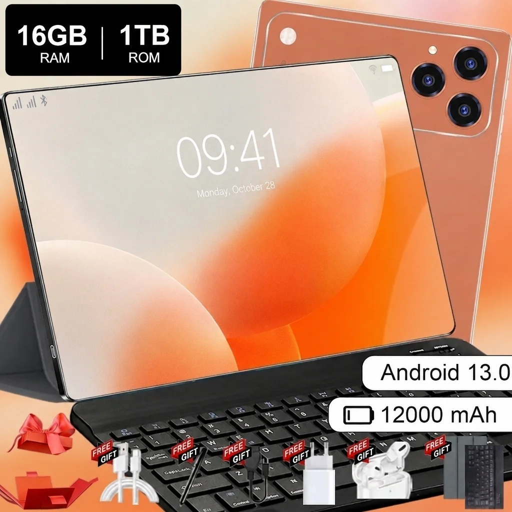 Tableta Android 13 de Alto Rendimiento, Pantalla de 10.36 Pulgadas, Batería de Larga Duración de 20000 mAh, Chip de 14 Núcleos, Memoria de