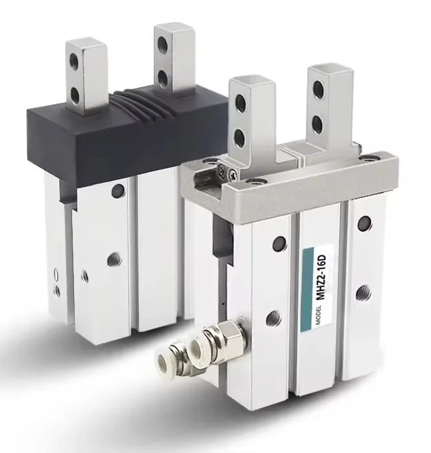 Air Claw MHZ2 Series Robot Gripper Finger Pneumatic Cylinder Parts 6D-40D 10D-40D 20D-25D Parallel Mechanical Claw