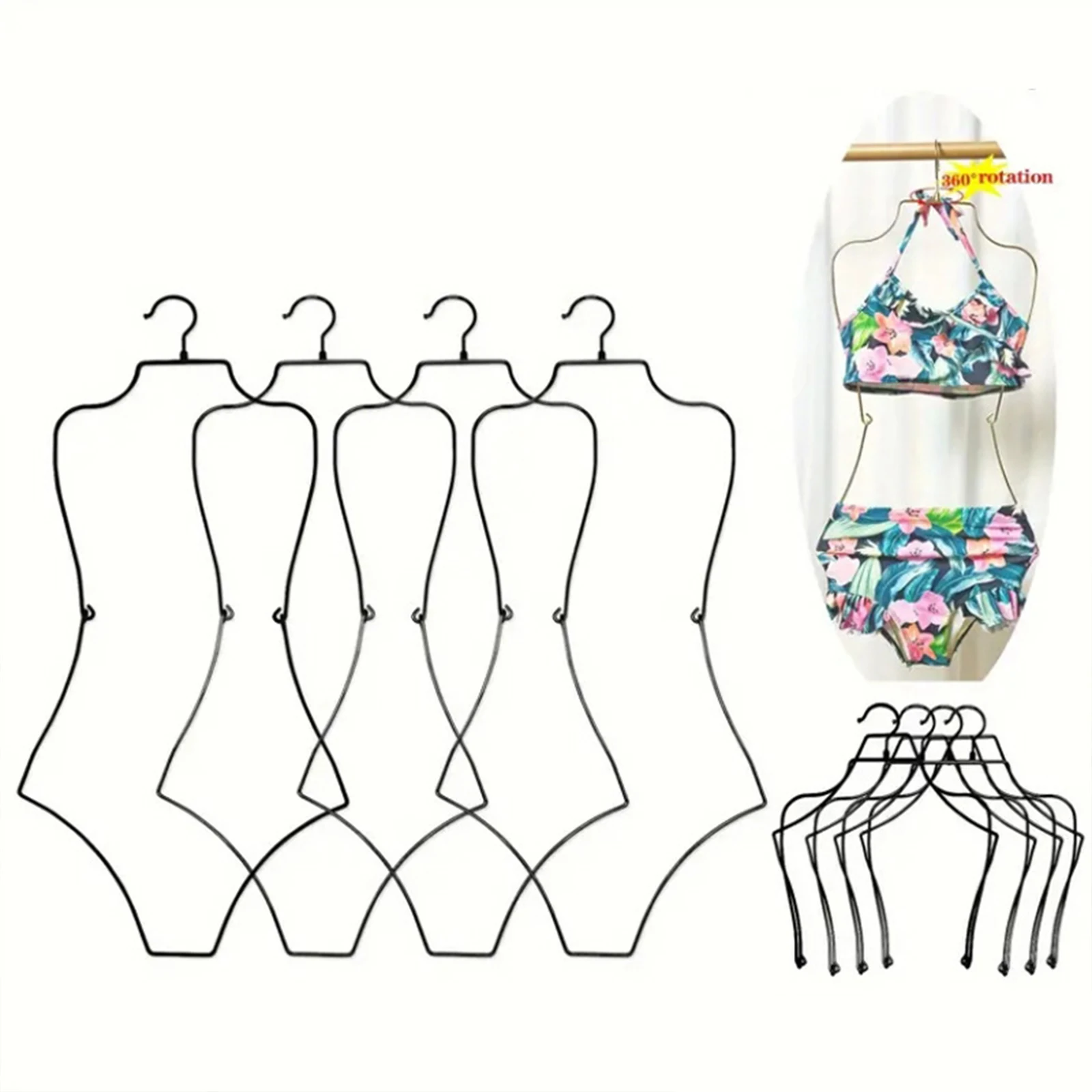 Foldable Bikini Hanger Lingerie Organizer Body Shape Swimsuit Rack For Multipurpose Display Rack Bra Exhibition Hanger