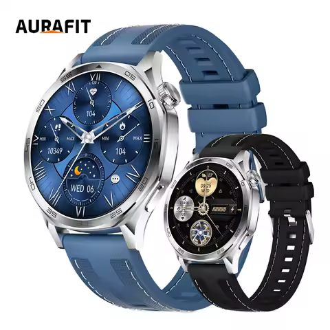 AURAFIT AM29: 1.43" AMOLED Smartwatch with Wireless Charging, 100+ Modes, Health Monitor (HR/SpO2/Sleep), IP68 ,Support Strava