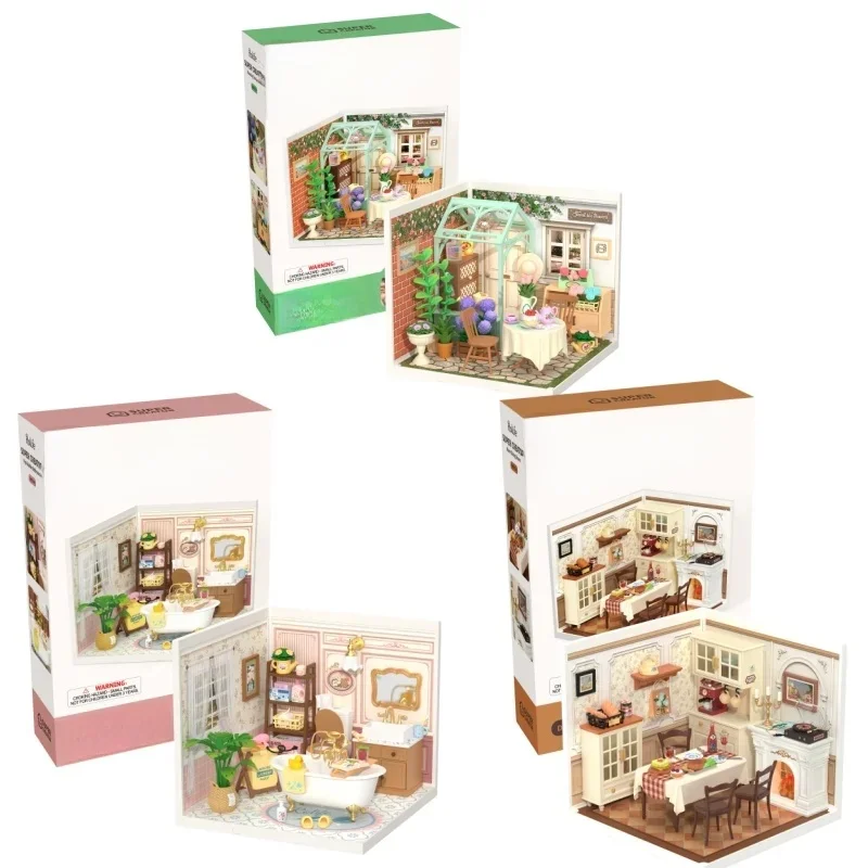 Rolife DIY miniatuur poppenhuis bouwpakket met accessoires, modelbouwset met LED-verlichting, ideaal als verjaardagscadeau