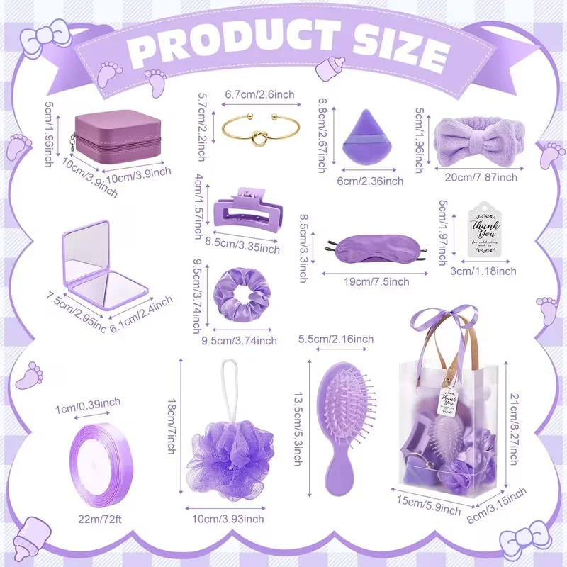 1 Wedding Guest Spa Gift Set (Includes Hair Clips, Headbands, Combs, and Towels) Baby Shower and Wedding Supplies Versatile Gift view 6