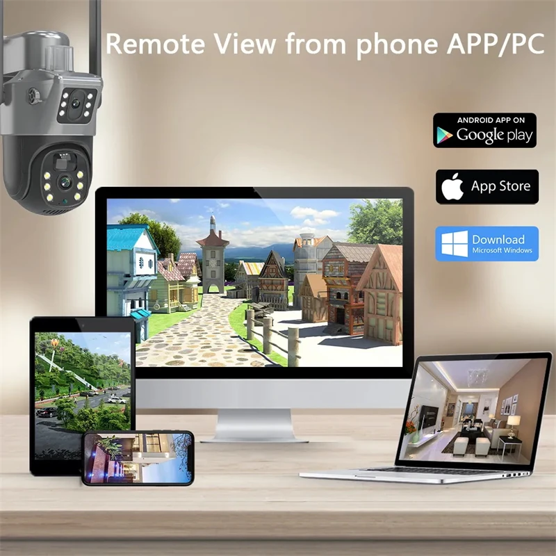 4K 8MP WLAN-Solarkamera mit Doppellinse und Doppelbildschirm, Kabellose PTZ-Kamera für Außenbereich, Sicherheitsschutz mit Automatischer Verfolgung, Überwachungs-IP-Kamera – Detail 16