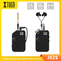 XTUGA-sistema de Monitor intrauditivo inalámbrico profesional, 2,4G, para estudio, banda, ensayo, actuación en vivo, concierto, sistema de Monitor de bolsillo