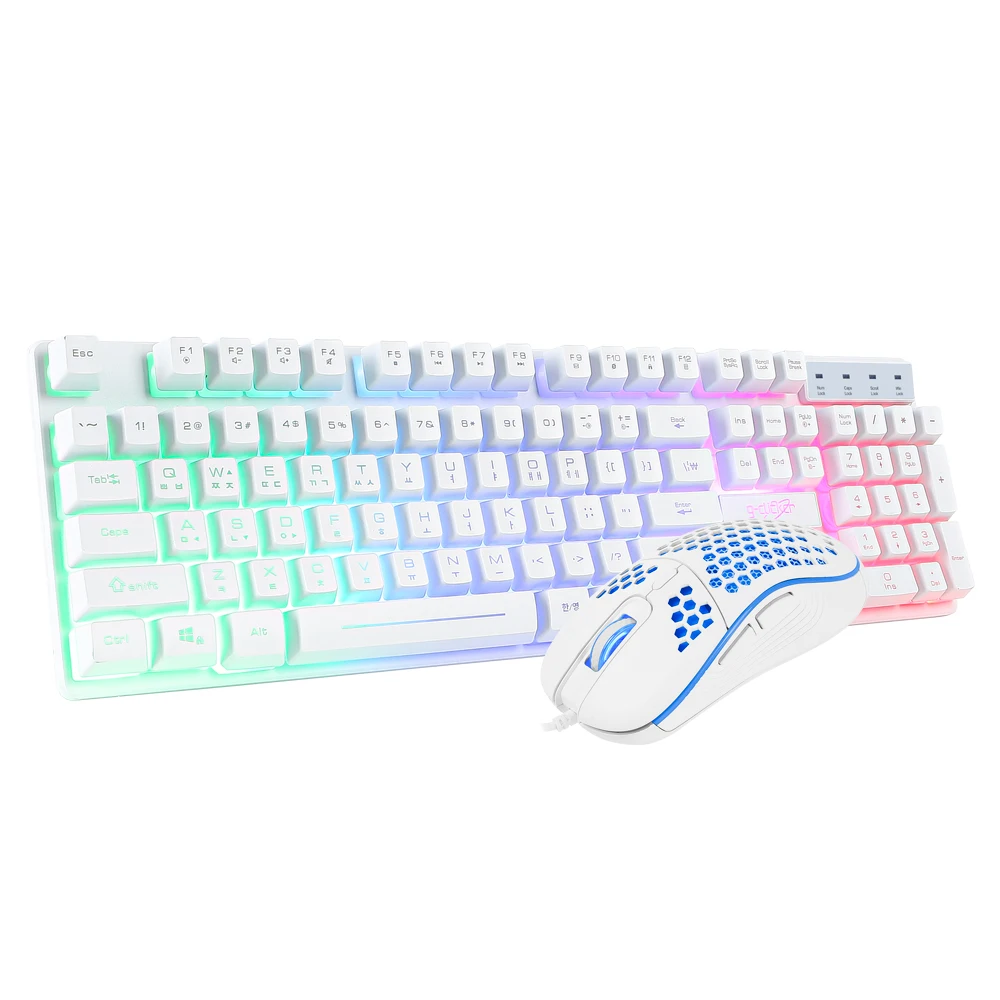 Gecclicker Superhero 270 RGB Gaming Keyboard mouse set compo