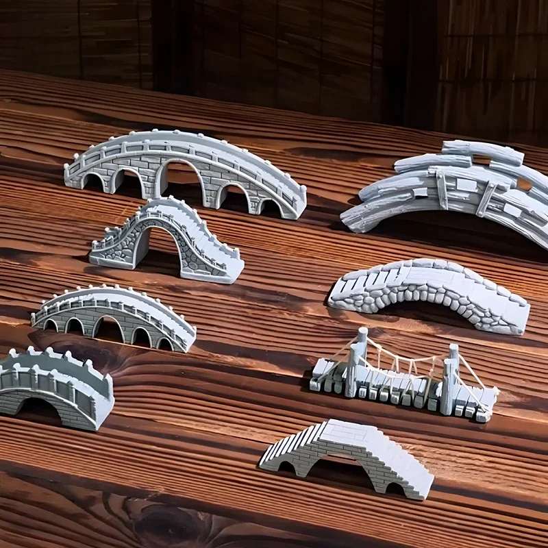 Figurines de pont de pierres de sable miniatures, bateau, ornements de Terrarium, jardin féerique, bonsaï, rocaille, pour décoration de chambre