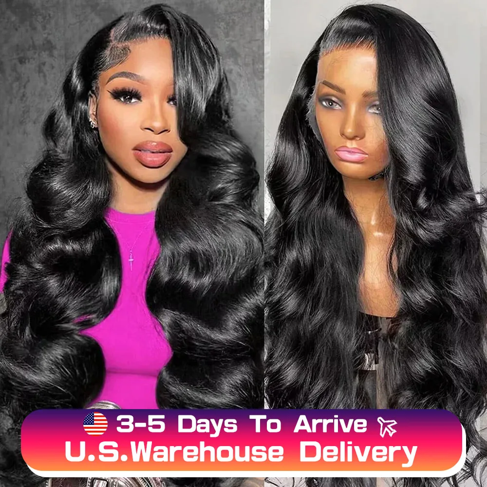 Perruque Lace Front Wig Body Wave Remy Naturelle, Cheveux Humains, 13x4, 13x6, 13x4, Densité 300, 30 40 Pouces, pour Femme Africaine