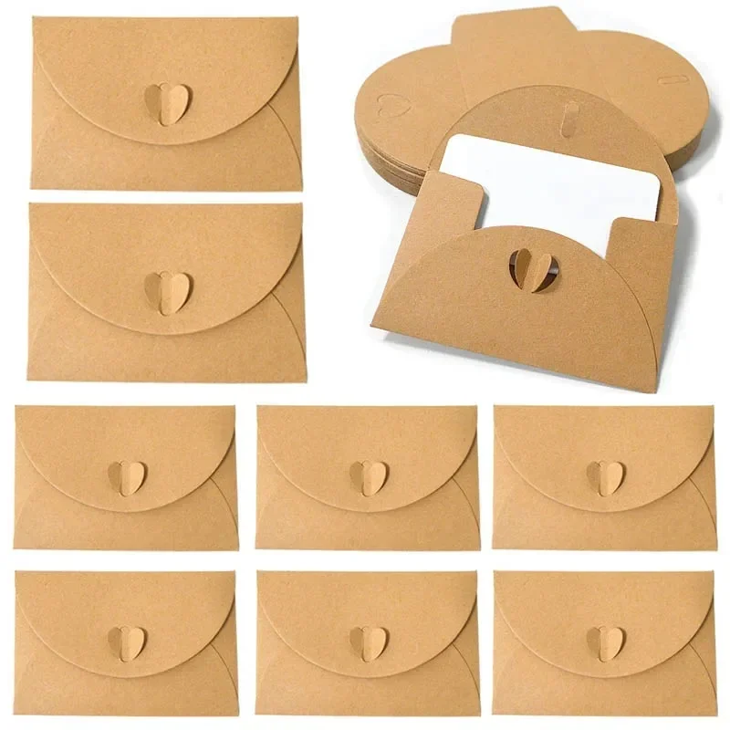 Carte de vministériels x en papier kraft avec enveloppe, carte de bénédiction créative, cartes-cadeaux bricolage, carte d'invitation pour fête d'anniversaire et de mariage, 10 pièces, 20 pièces, 30