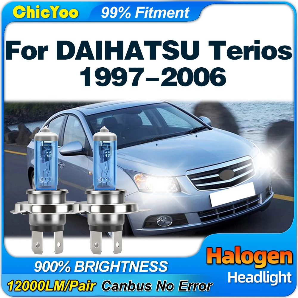 

2Pcs 100W Halogen Xenon Light Bulb 12V 6000K High Low Beam Car Headlight For DAIHATSU Terios 1997-2001 2002 2003 2004 2005 2006