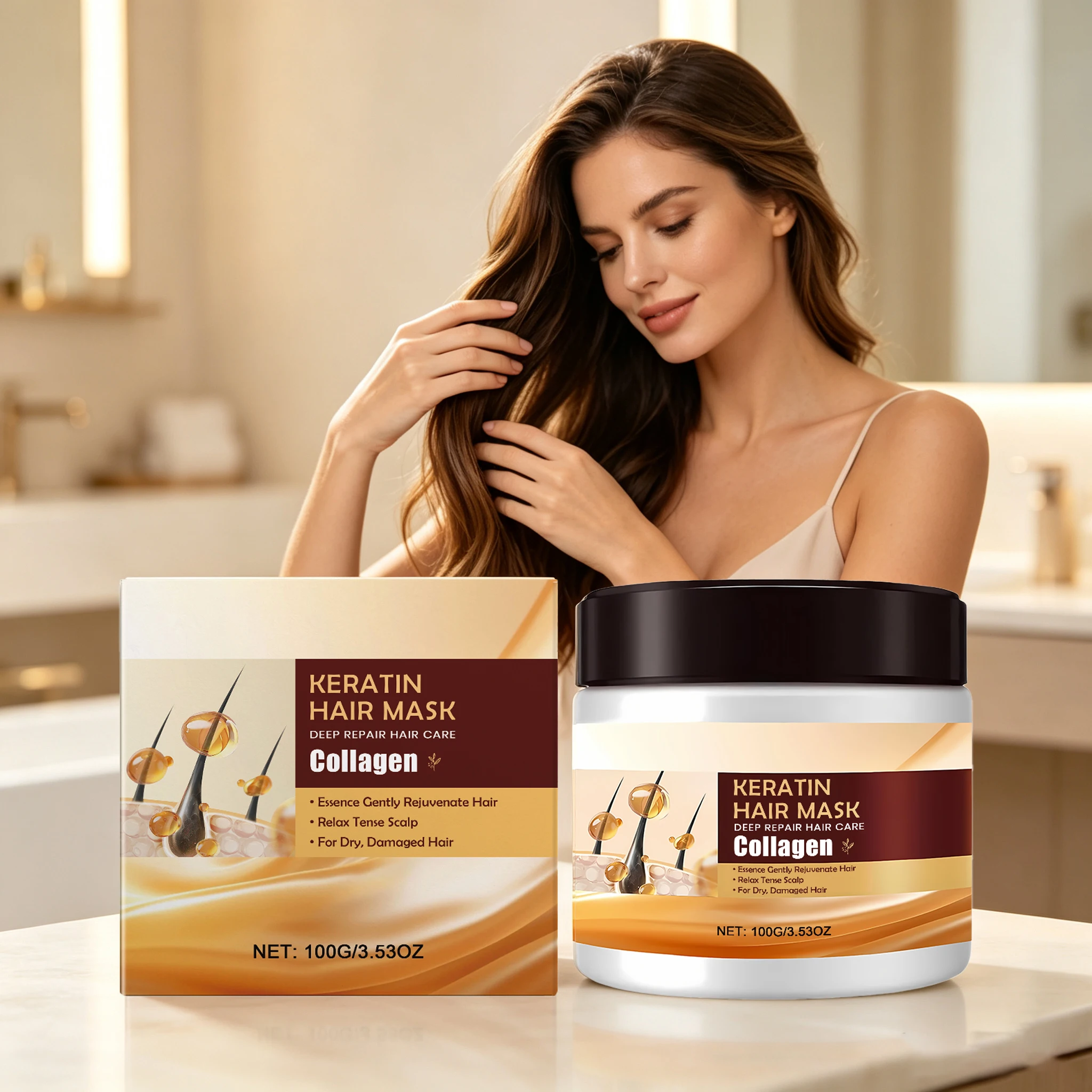 100G Keratin Hair Mask Deep Mo - огляд і ціна Hair Care With Aloe Vera