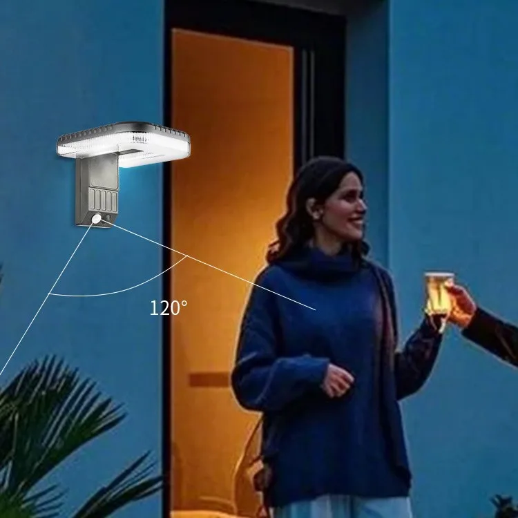 Foldable LED 120° Solar Light 3 Modes Street Light Outdoor Wall Lamp Waterproof Spotlights Lamp Motion Sensor Garden Decor Light
