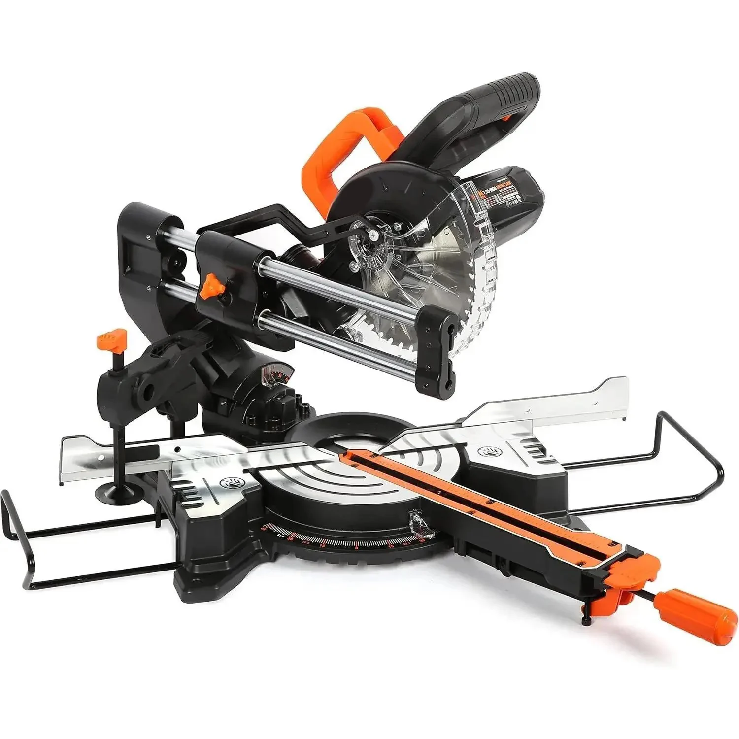 9.5-Amp 7.25-Inch Single Bevel Compact Sliding Compound Miter Saw with LED Cutline Guide, Black