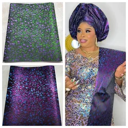 African SEGO Headtie Wholesale High Quality Gele Ipele Headtie Multi Color 2PCS/Pack Pele Wrapper For African Wedding Dress