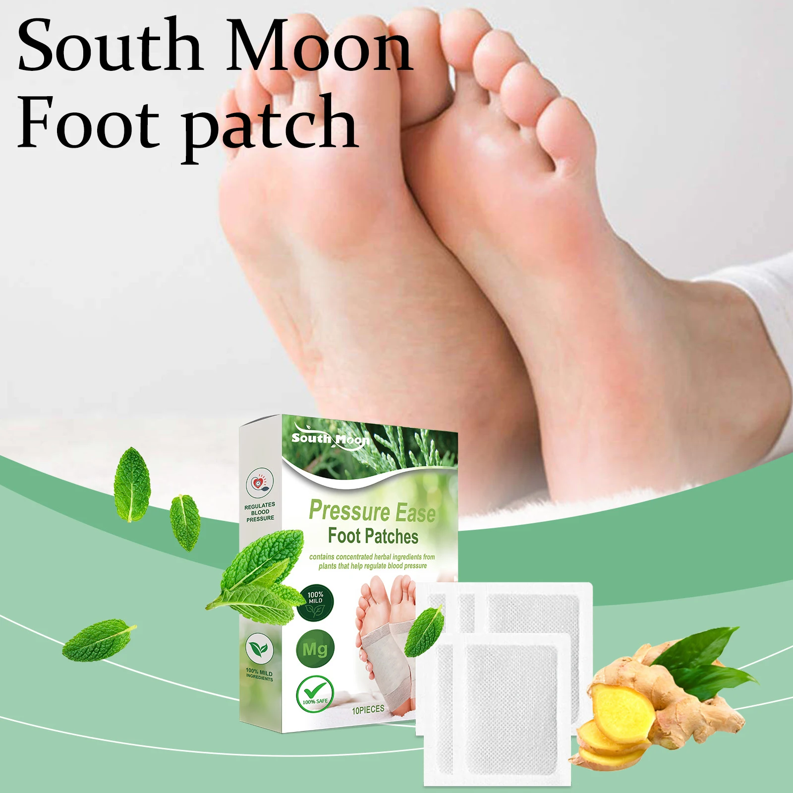 

Пластыри для ног Южной Луны, уменьшающие стресс, детоксикацию, облегчение дискомфорта, способствуют кровообращение ног, расслабляющий пластырь для ног