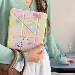 For Apple iPad Air 2024 13 inch Pro 11'' 12.9 inch Air 5/4 10.9 10th 7/8/9 10.2 inch Cover Korean Cute Detachable Tablet Case