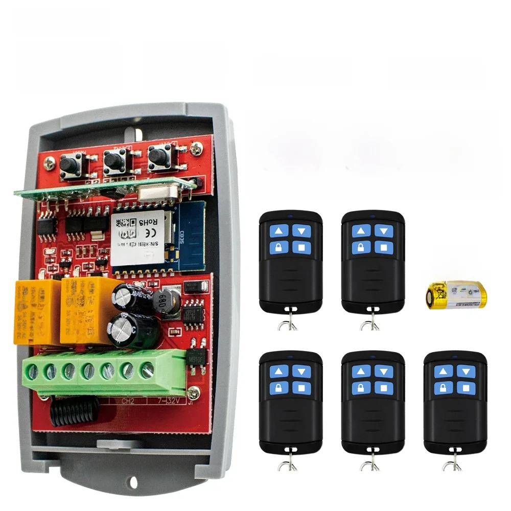 Ouvre-porte de Garage intelligent universel Tuya wifi, 433MHz, 2 canaux 12V 24V 220V, télécommande sans fil, commutateur récepteur, transmetteur de porte 433