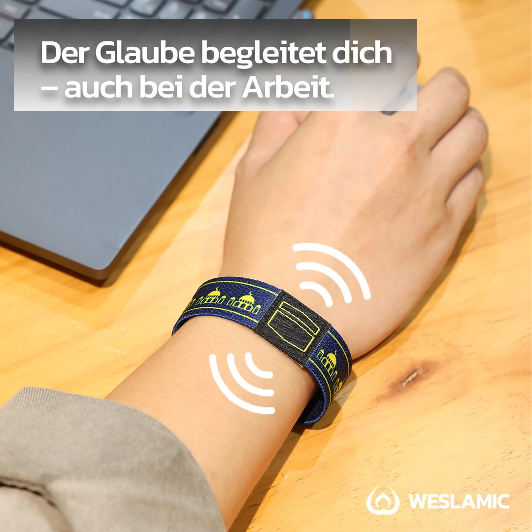 Umweltfreundliches NFC Hadith Bracciale leuk Geschenk Familientreffen ipoallergeni Design, Antippen zum Lesen 2026 Ramadan