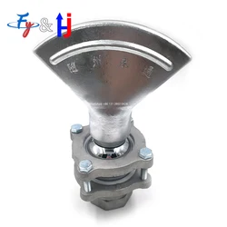 Water Truck Duckbill Sprinkler Nozzle with Base, Adjustable Universal Base, Wide-Style, Flat Fan-Shaped, Sanitation, 2 Inch DN50