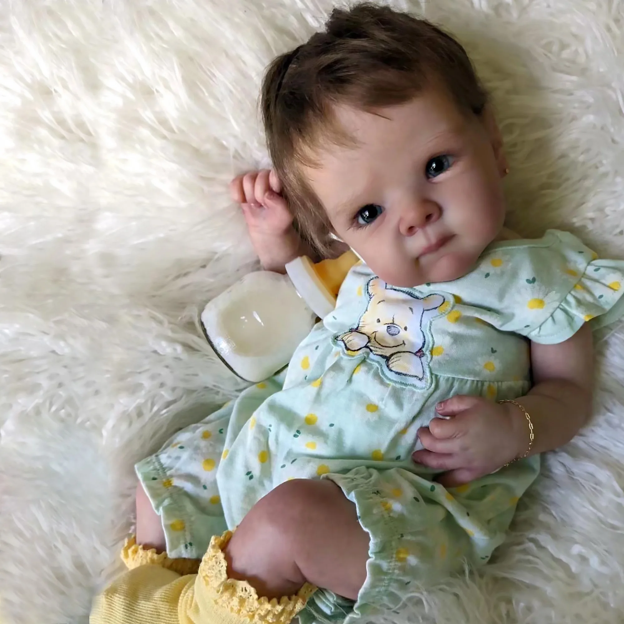 

Finished 18 Inch Bettie Bebe Reborn Dolls Handmade Painted Adorable Reborn Baby Doll With Rooted Hair Bebê Reborn For Children