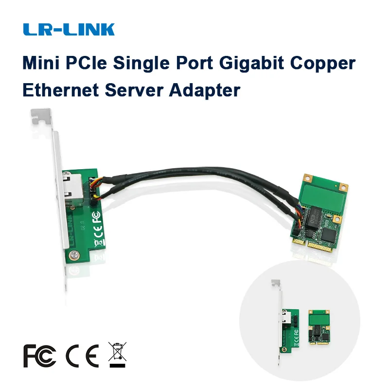 

LR-LINK 2206PT Mini PCI-express Gigabit Single Port RJ45 Ethernet 10/100/1000Mbps LAN Network Card with Intel I210 Chipset