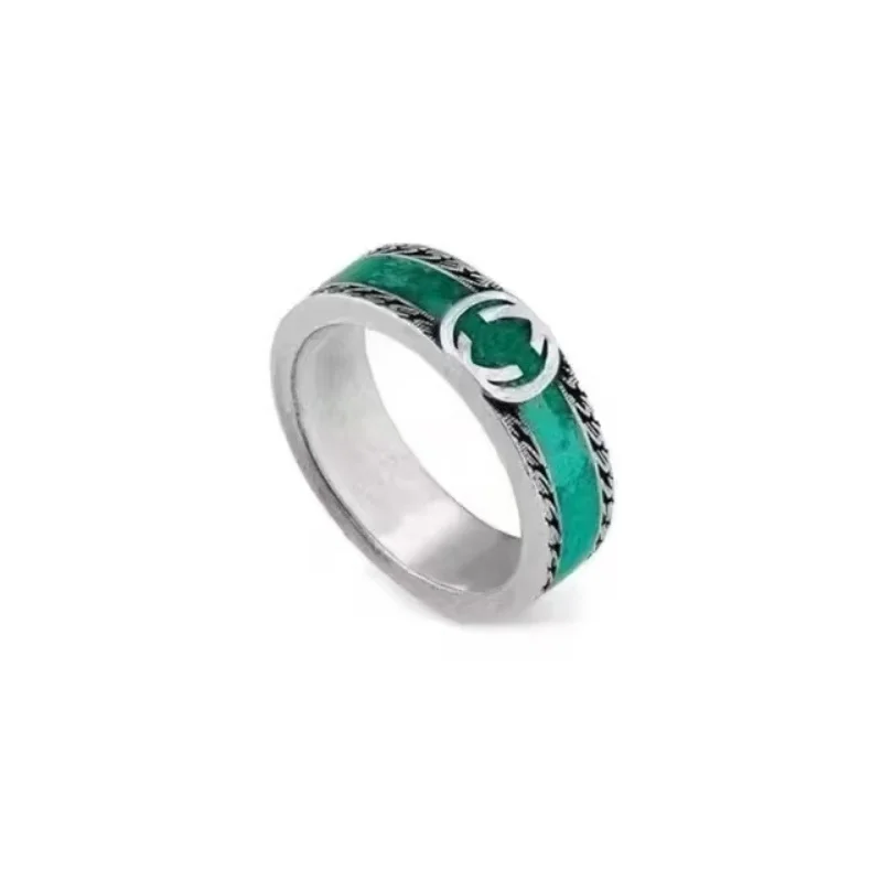 Anillo de plata 925 con esmalte Retro Para hombre y mujer, sortija clásica con forma de serpiente, regalo de vacaciones