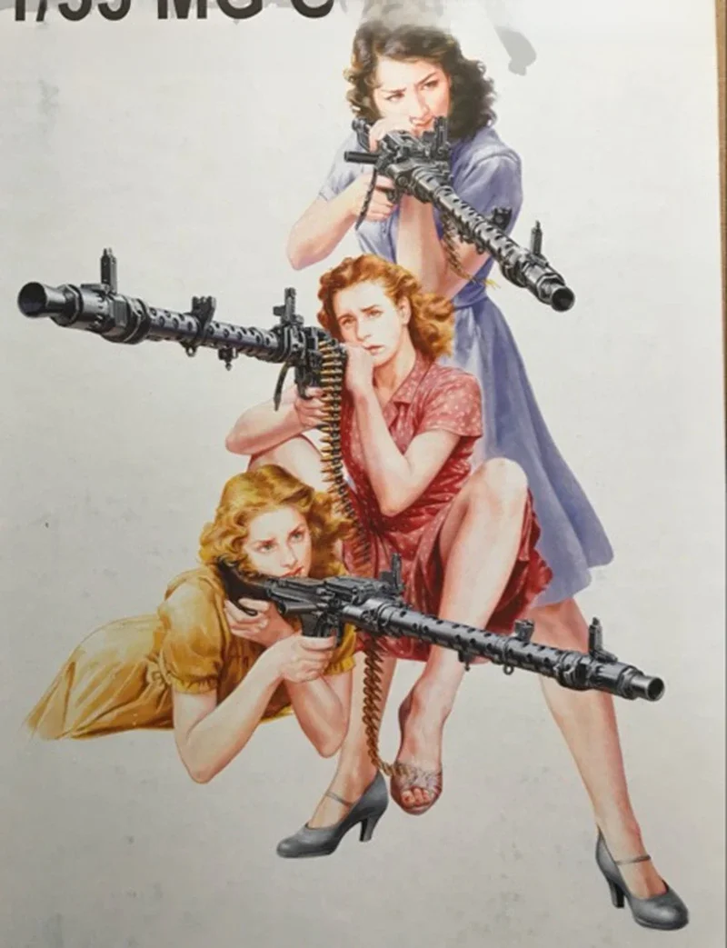 Kit de modèle en résine, groupe de mitrailleuses de beauté, 1/35
