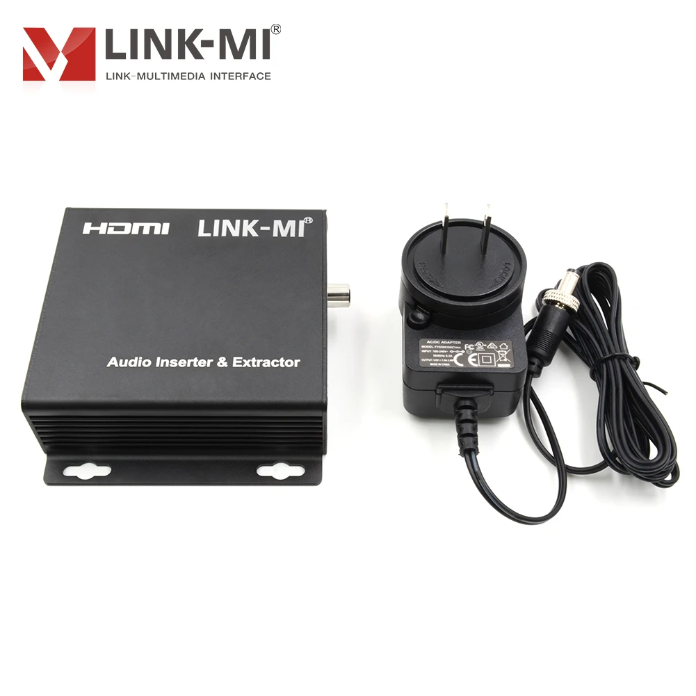 HDMI Audio Converter 4K@60Hz HDMI 2.0 Extractor/Inserter Support 18Gbps CEC Audio Embedding DIP Switch Extract Digital Audio