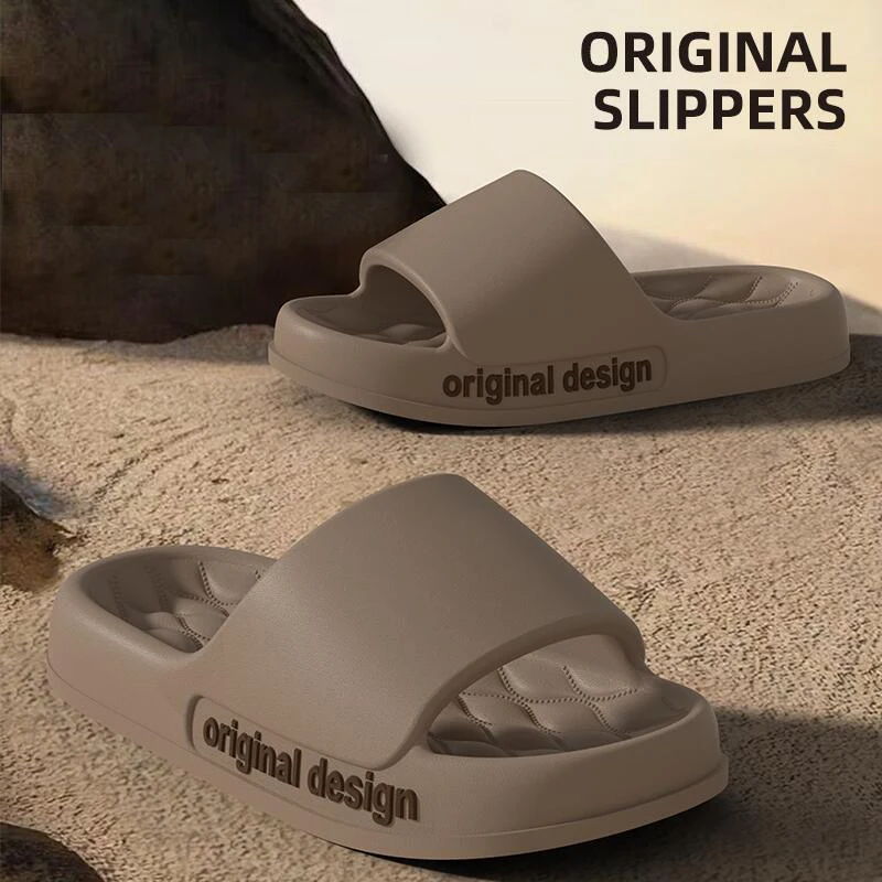 Men Trend New Summer Slippers EVA Soft Bottom Cloud Slides Light Beach Shoes Male Suitable Indoor and Outdoor TG04