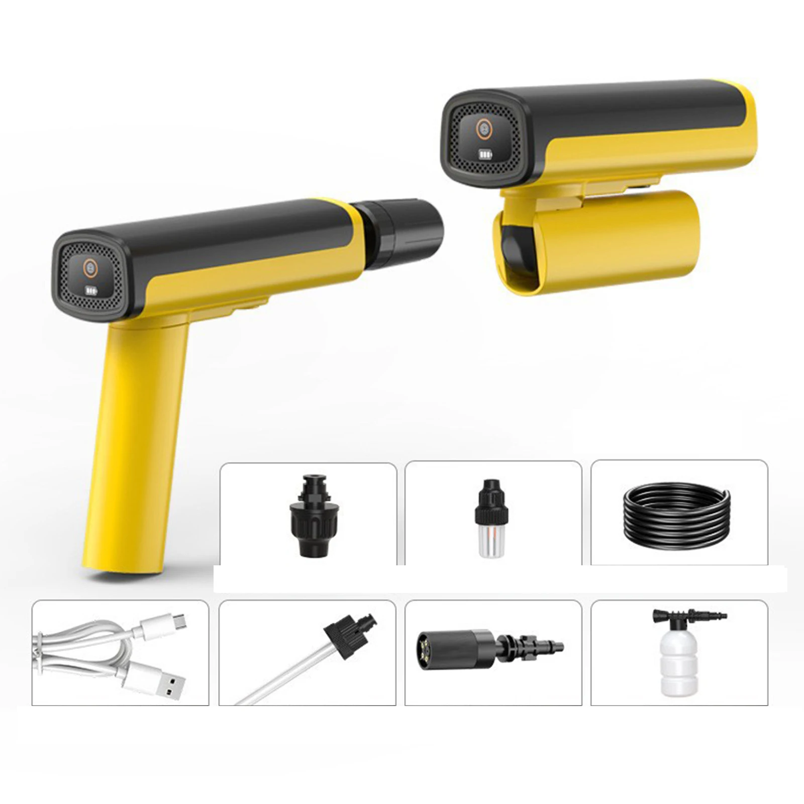 Pressure Washer Cordless Power Cleaner Spray Washer 3 Level Adjustable Easy to Carry Handheld Cleaning Tool for Car Washing