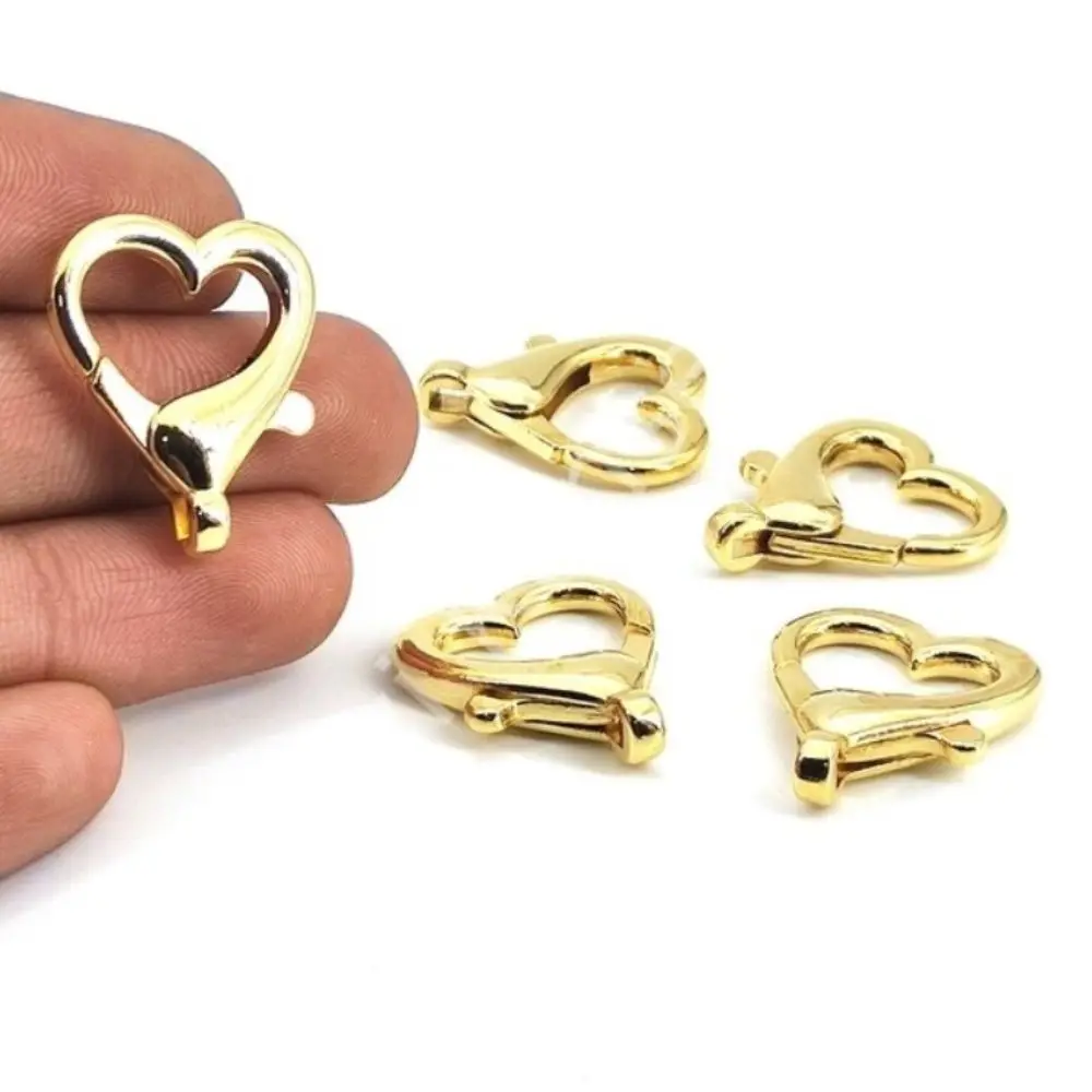 Heart Clip Gold Plated Jewelry Materials Augurimi Concept Hobby Leisure Rosary Necklace Bracelet Key Chain Men Women Fashion Accessory Ornament Knitting Craft Sports Wear Showing Quality Fast Delivery