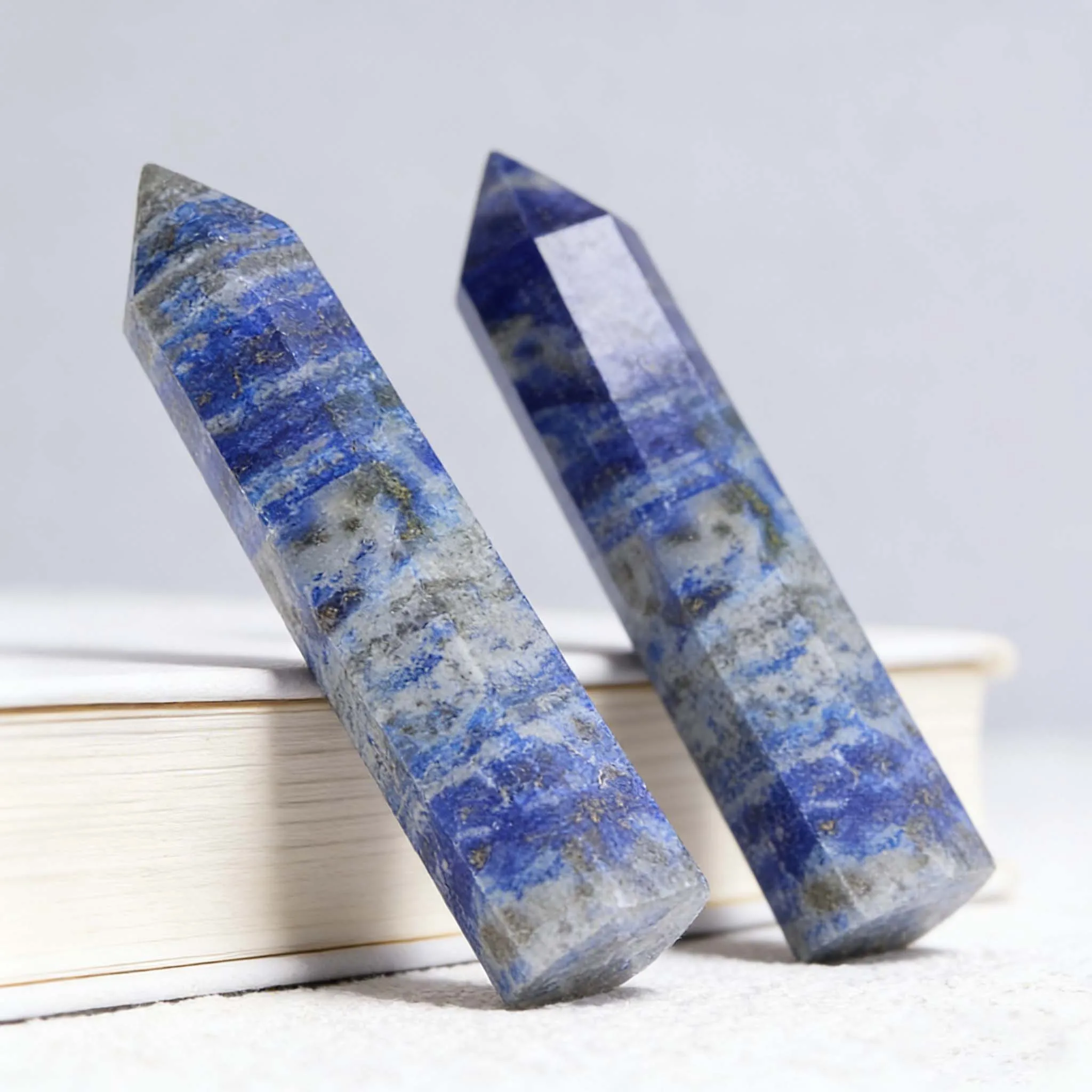 Natural Lapis Lazuli Single Terminated Crystal Column - Hand-Selected Desktop Display Bookshelf Decoration