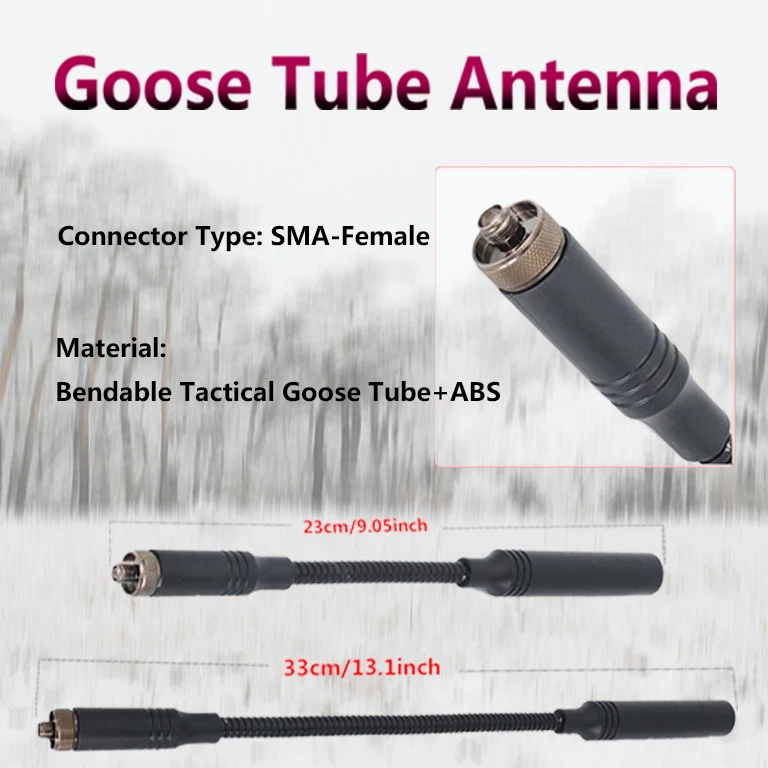 Goose Tube Folding Antenna for Baofeng UV5R UV82 BF888s Walkie Talkie Dual Band UHF VHF SMA-Female Accessorie AT-23/33cm Antenna