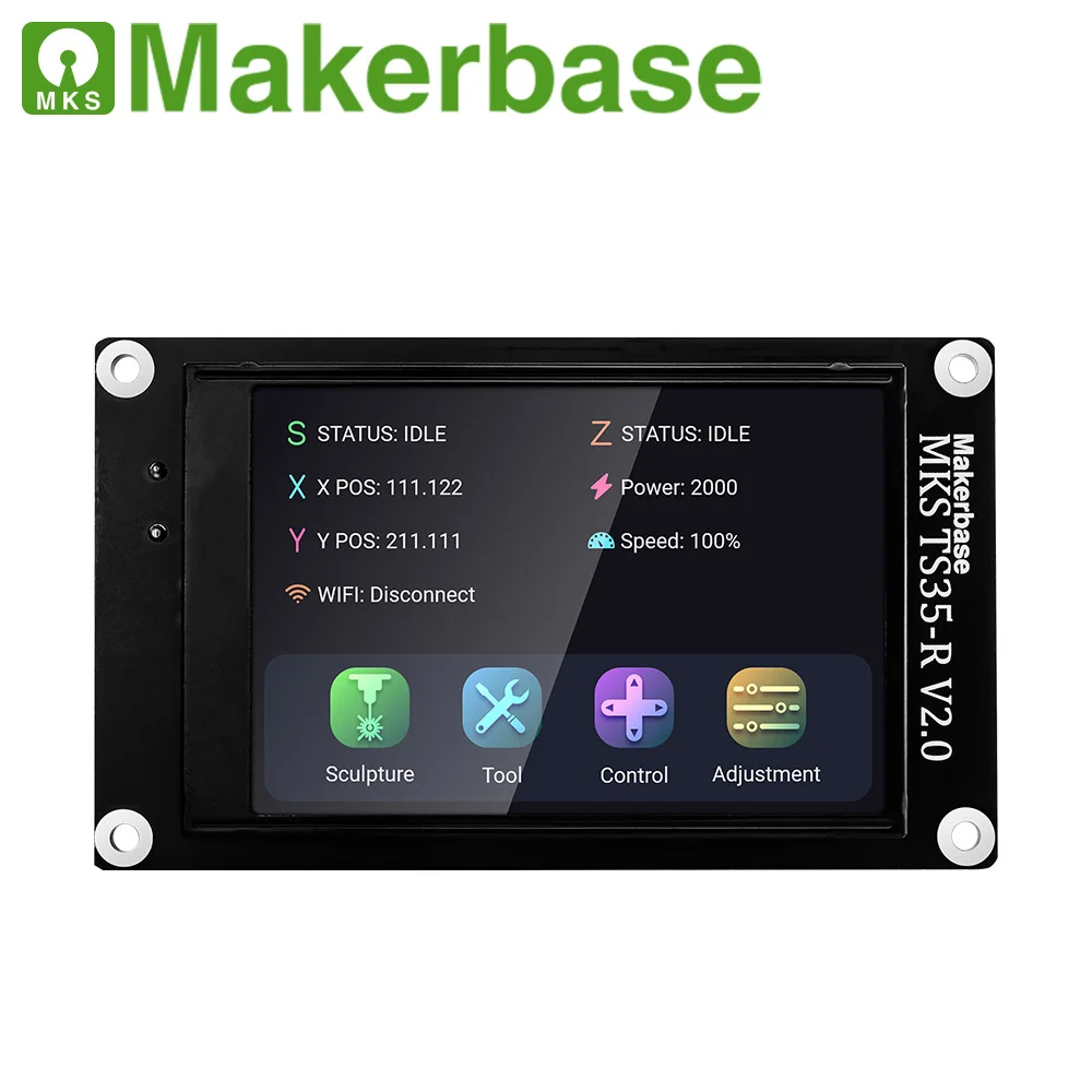 لوحة أم لمتحكم MKS Robin Nano V3.1 32bit 168MHz شاشة S35 تعمل باللمس وحدة WIFI لوحة Robin Fit UART3 Dual Z Axis