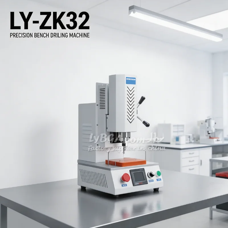 ZK32 Small Desktop Electric Drilling Machine Customized Drill 2.8-3.2mm for Wood Acrylic PVC Card Plastic Bamboo Punching