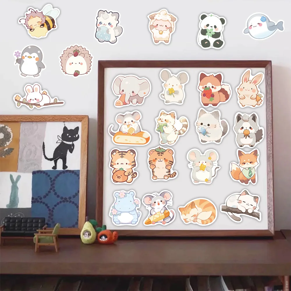 Autocollant Graffiti Animal Version Q, 50 pièces, décoration de guitare, moto, coque de téléphone, autocollant étanche pour ordinateur portable, jouet, DIY bricolage