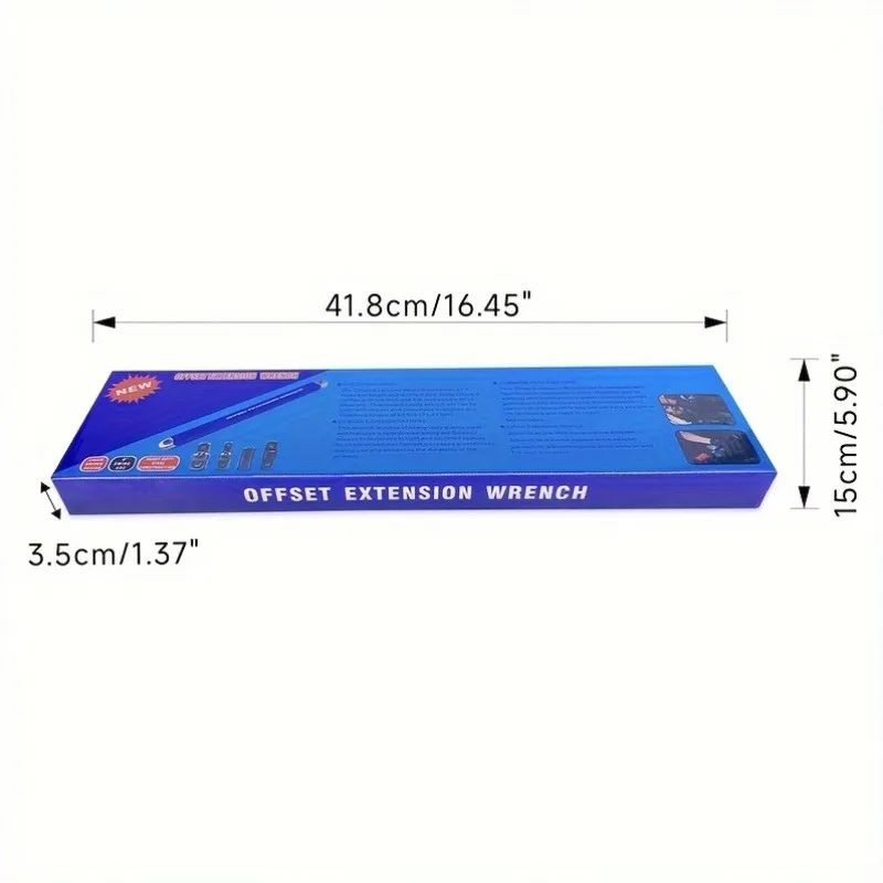 Extension Ratchet Wrench - 1/2", 1/4", 3/8" Versatile Square Drive Adapters for Car Maintenance, Universal Offset Wrench Set