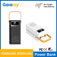 60000mAh Portable Power Bank 120W Fast Charging Power Station Outdoor Emergency Power Bank Solar Generator LED For Camping Phon