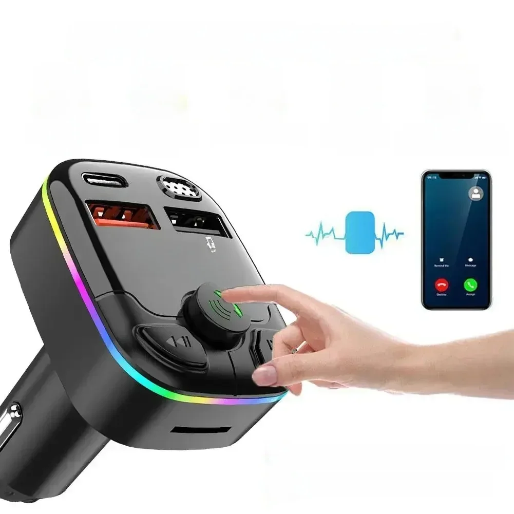 Transmetteur FM Bluetooth 5.0 pour voiture, adaptateur sans fil, micro, récepteur Audio, lecteur MP3 automatique, double USB 2,1a, chargeur rapide, accessoires de voiture