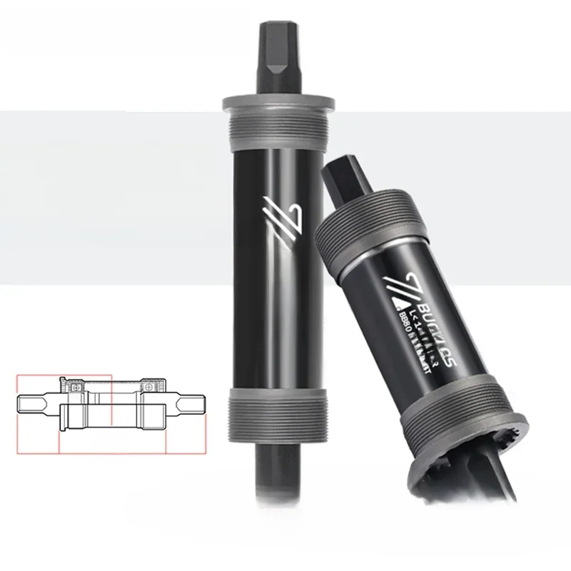 AliExpress BUCKLOS Bicycle Square Bottom Bracket 80*140 100*156 110*166 E-bike Crank Bb CNC Sealed Bearing Bottom Bracket for Fat Snow Bike