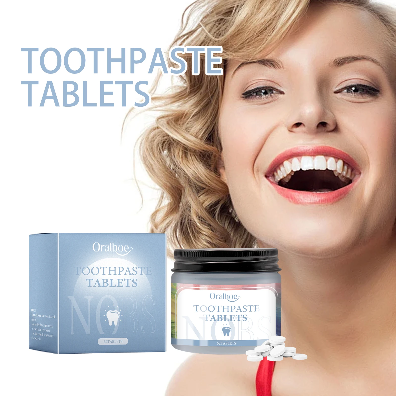 

Oralhoe Mint Toothpaste Tablets Mild Formula Cleaning Teeth Stain Protect Tooth Enamel Prevent Decay Whitening Toothpaste Tablet