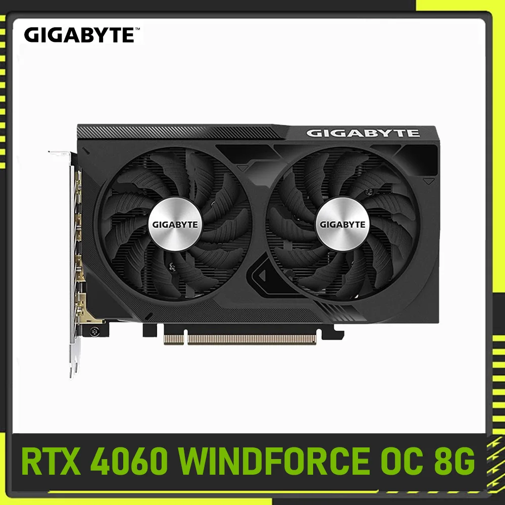 GIGABYTE GeForce RTX 4060 WINDFORCE OC 8G Graphics Card 8GB 128-bit PCI-E 4.0 GDDR6 Video Card RTX 4060 Double Fans Overlocking